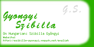 gyongyi szibilla business card